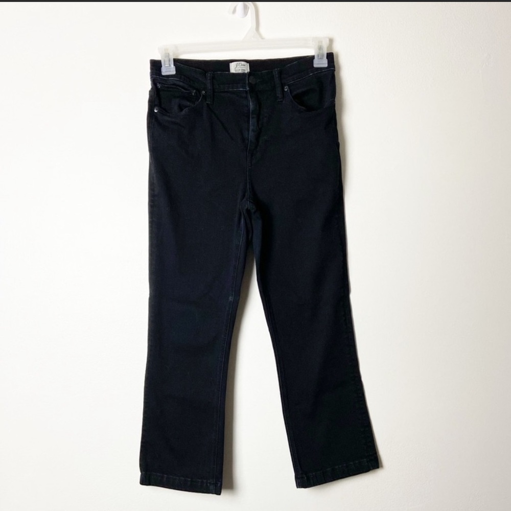J CREW • Women’s Billie Demi Boot Crop Jeans In Black Size 29